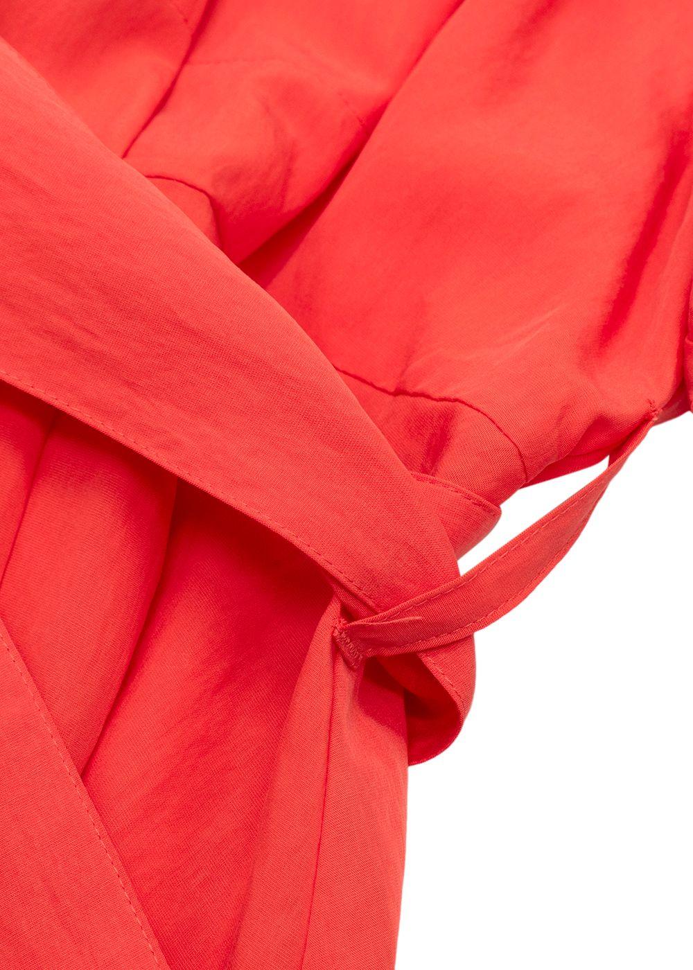 Vince Orange Belted Midi Dress