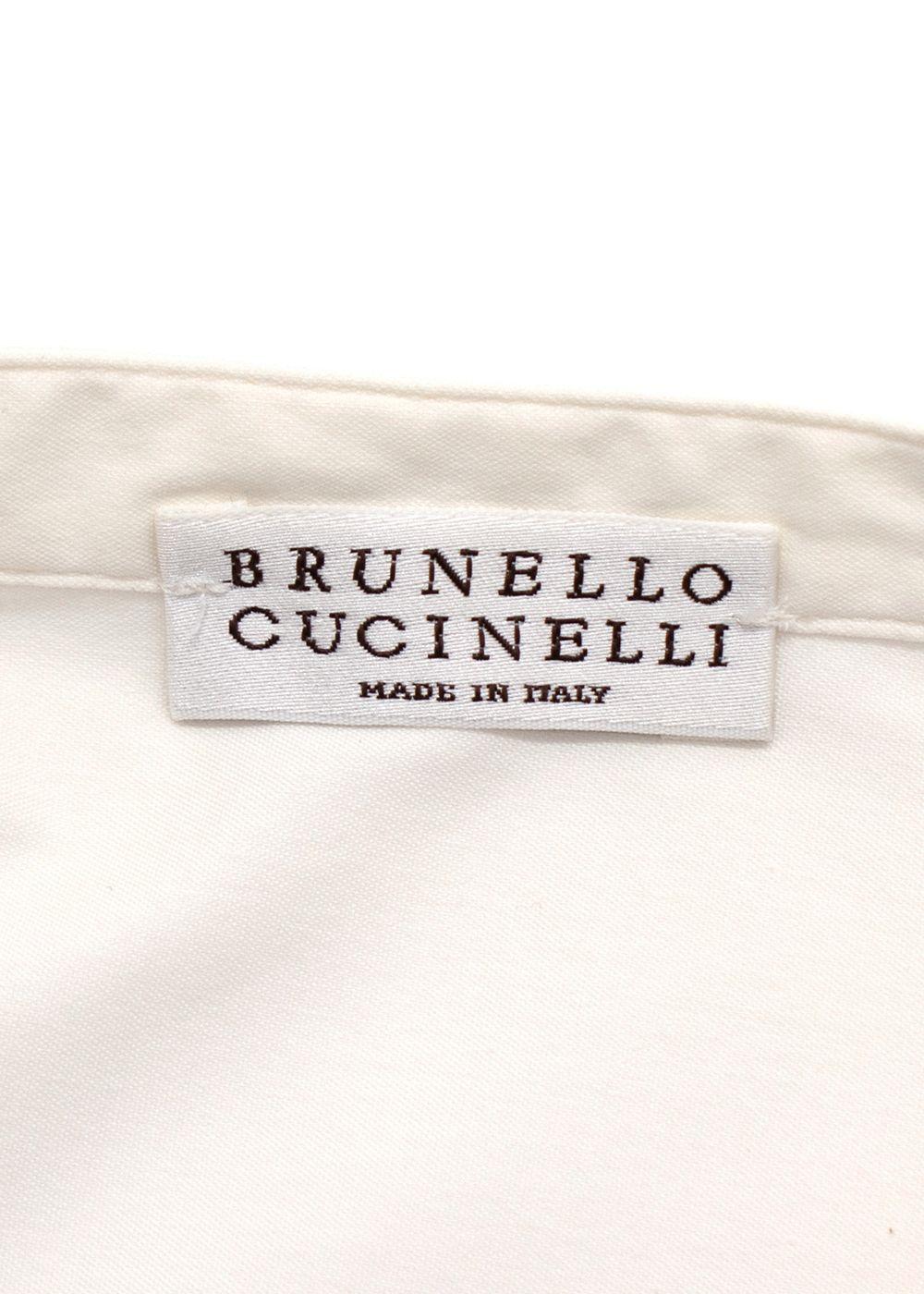 Brunello Cucinelli Double Layered Beige Shirt