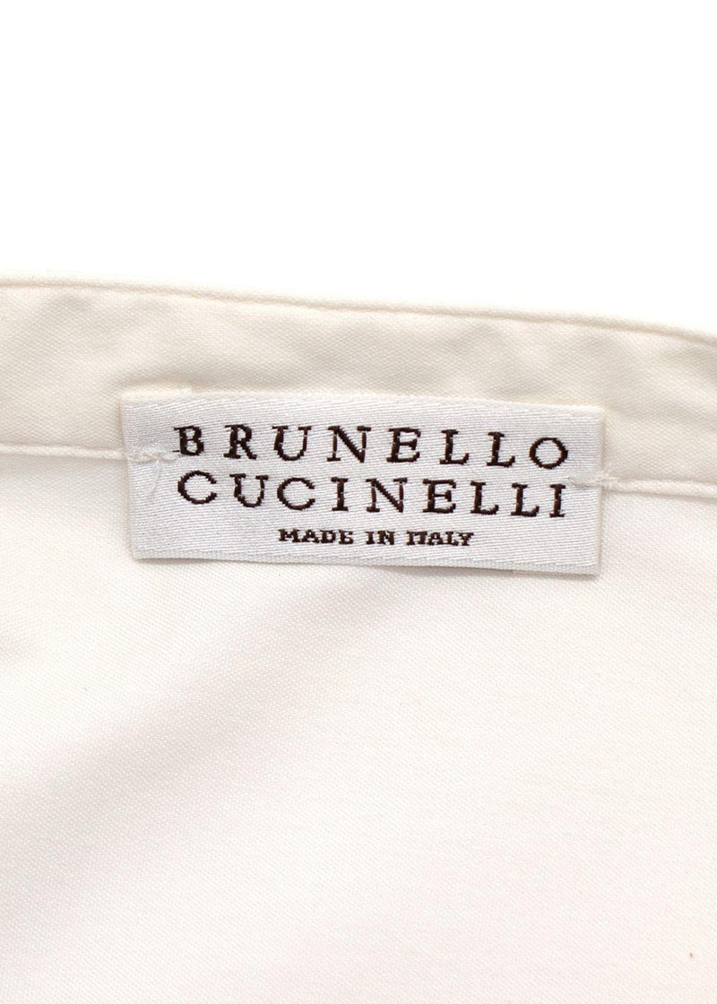 Brunello Cucinelli Double Layered Beige Shirt