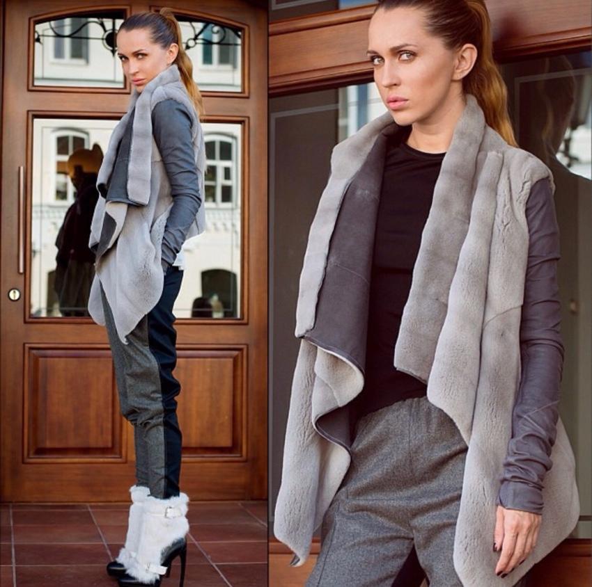 Rick Owens Hun collection Shearling Cape