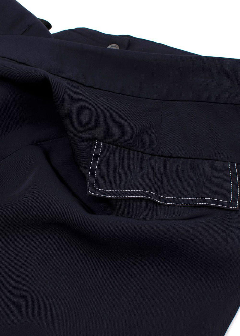 Serena Bute Navy Trousers with Contrast Stitching