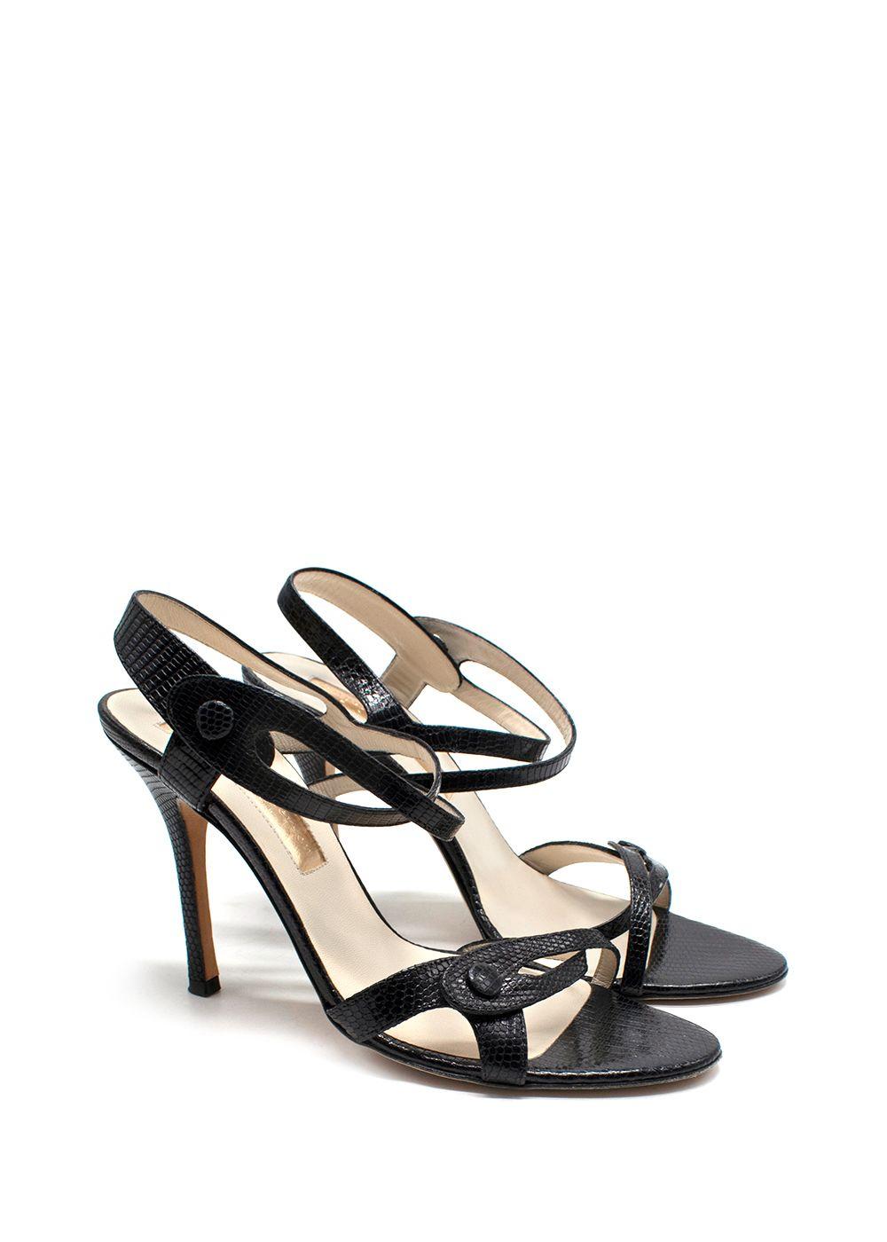 Rupert Sanderson black strappy high-heel sandals