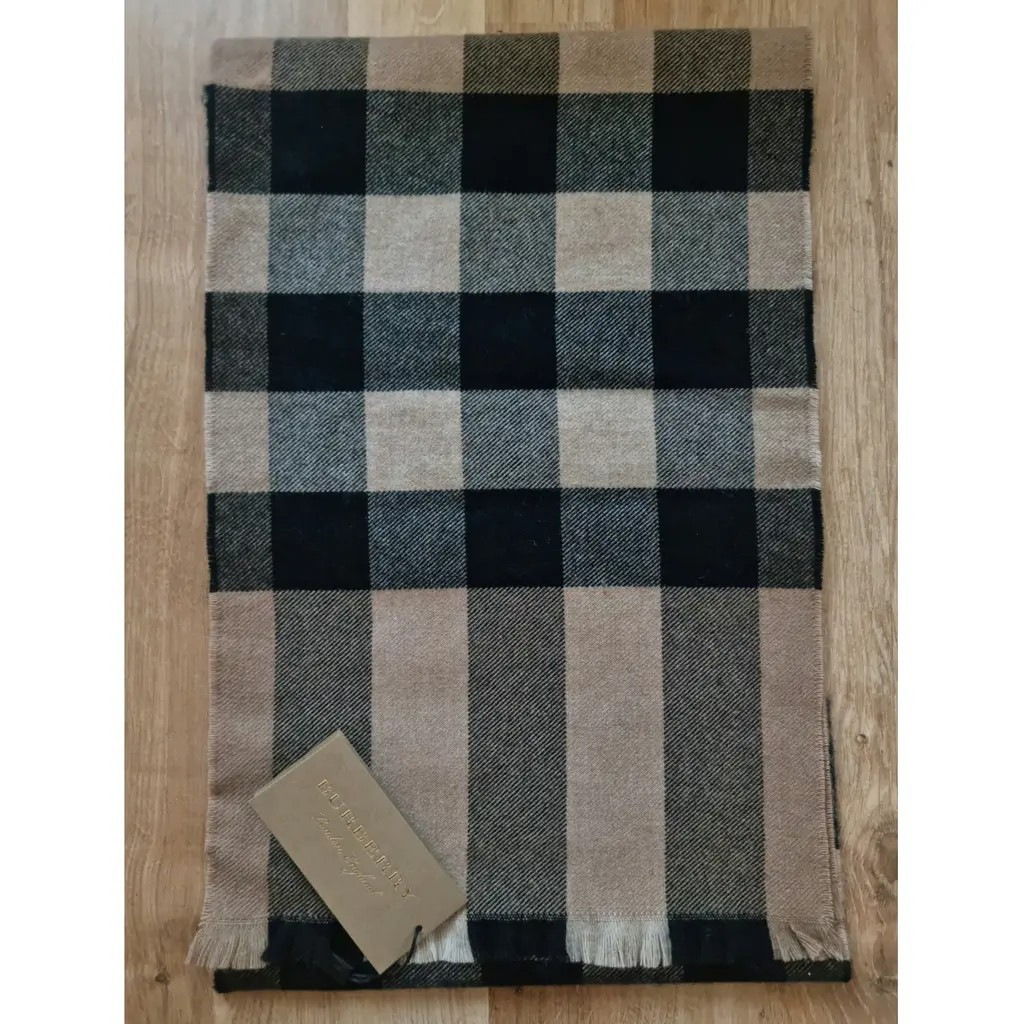Burberry Cashmere Blend Check Scarf
