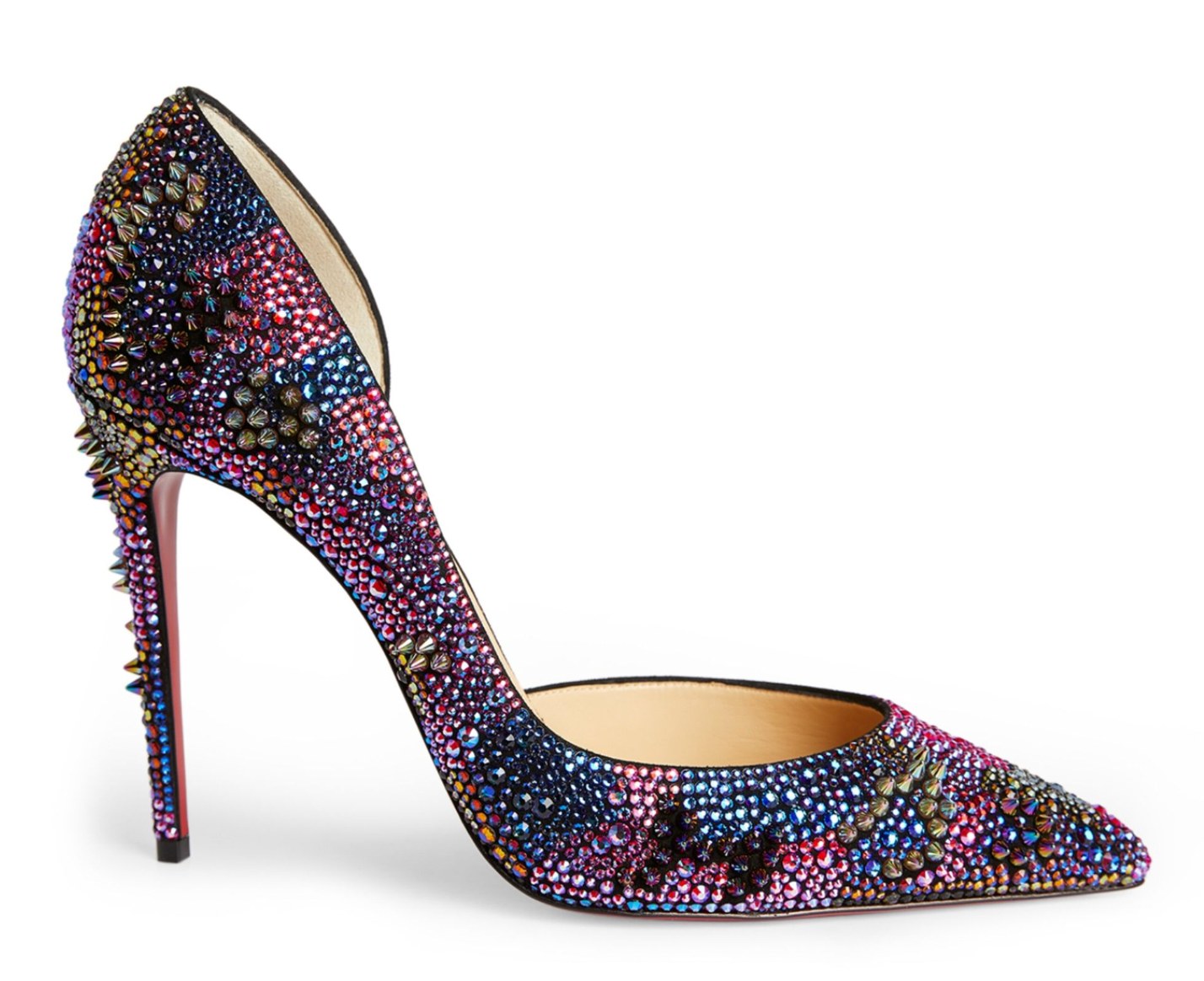 Multicolour crystal embellished Iriza Bling Bang 100 heeled pumps
