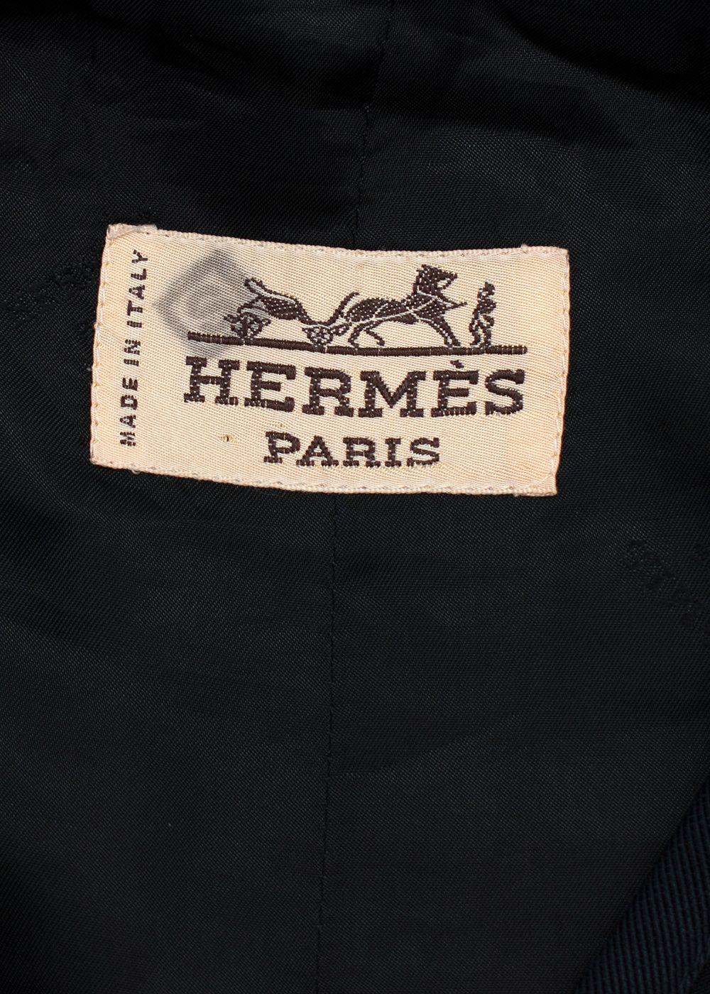 Hermès Black Button Front Waistcoat