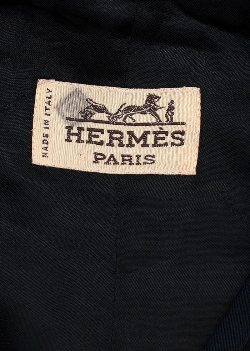 Hermès Black Button Front Waistcoat