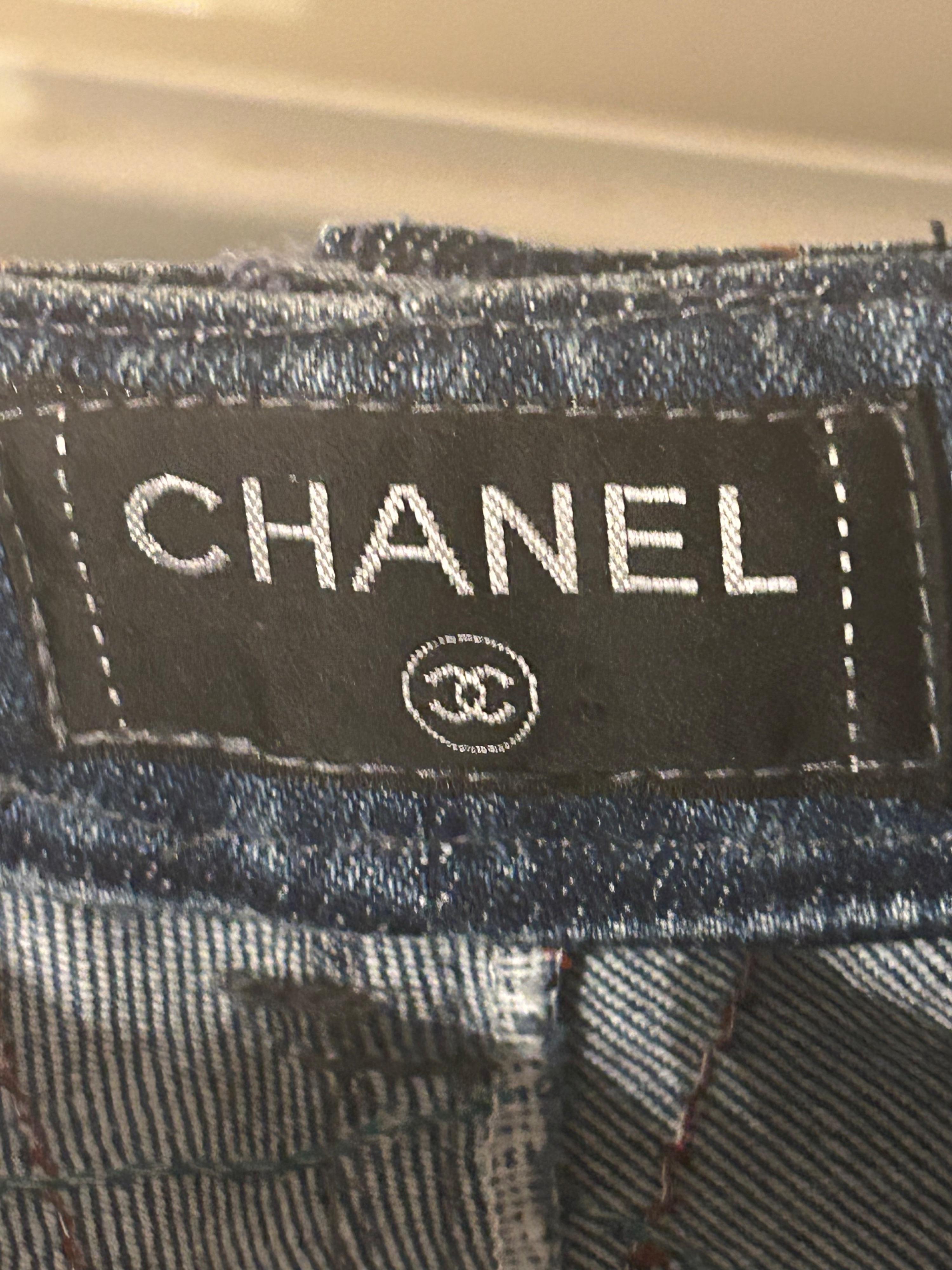 Chanel Contrast Stitch Denim Jeans