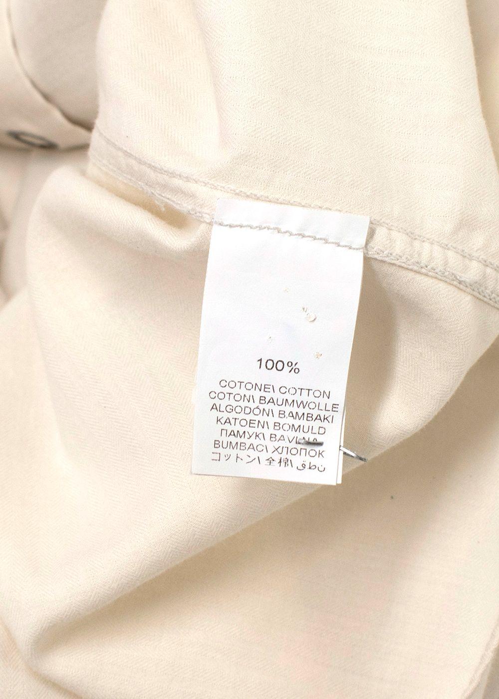 Brunello Cucinelli Cream Button-down Cotton Shirt