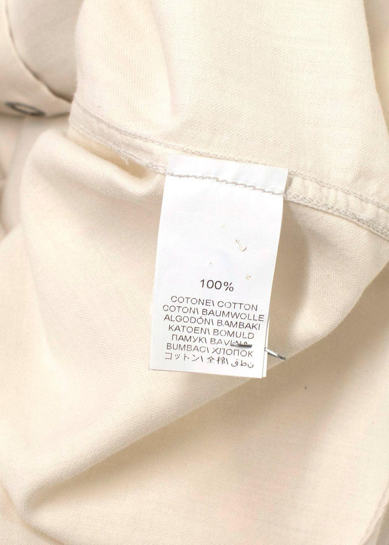 Brunello Cucinelli Cream Button-down Cotton Shirt