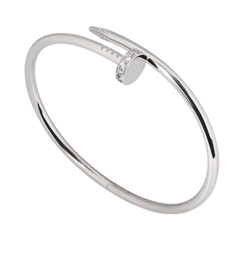 White Gold Diamond Set Juste Un Clou Bracelet