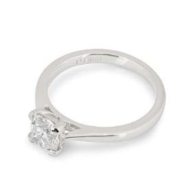 Bespoke Platinum Cushion Cut Diamond Ring