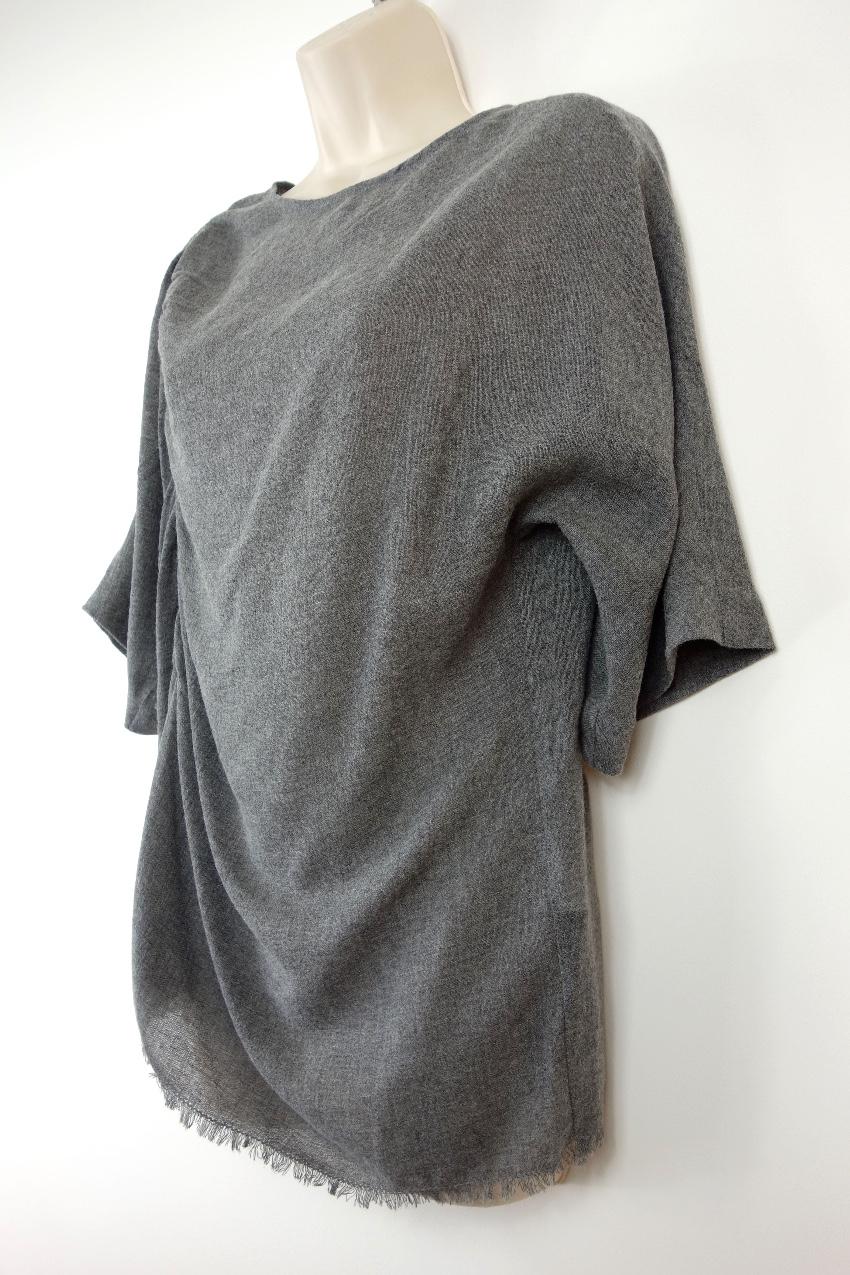 Bimba Y Lola Grey Ruched Oversize Top