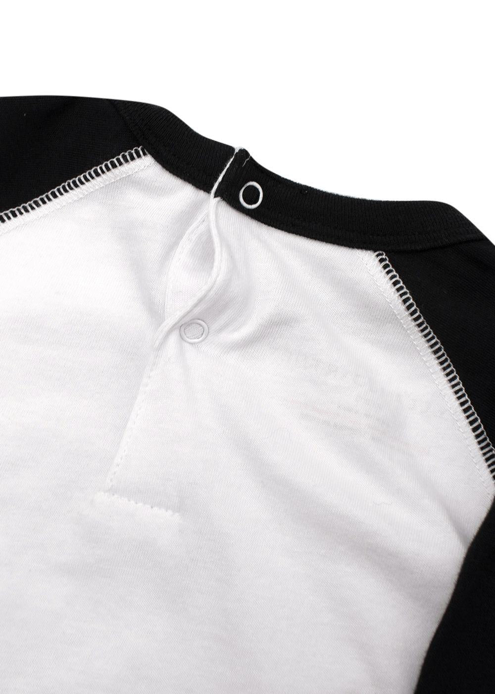 Kids 6M Black & White Graphic Leopard Long Sleeved  Top