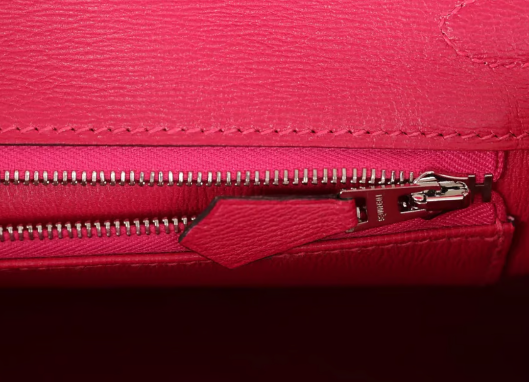 Hermes Birkin 25 Crocodile Porosus Lisse Rose Mexico Palladium Hardware