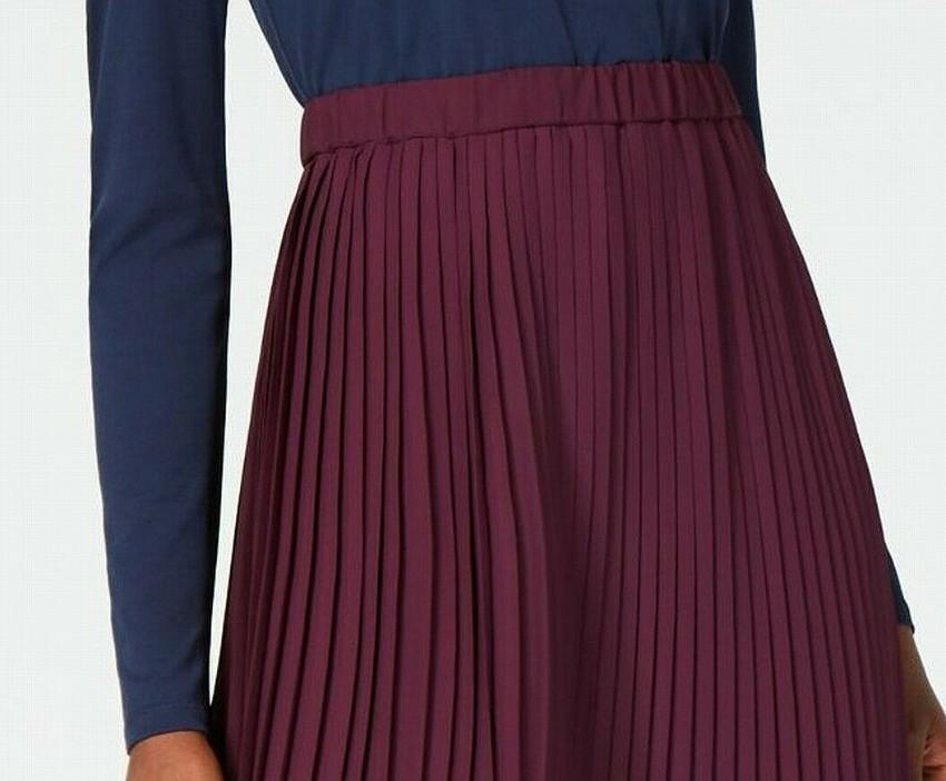 Eileen Fisher Pleated Recycled Poly Raisonette Skirt