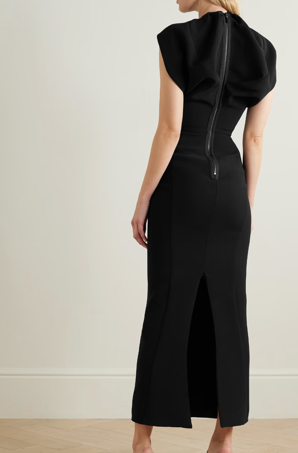 Maticevski Cypress Ruched Crepe Midi Dress