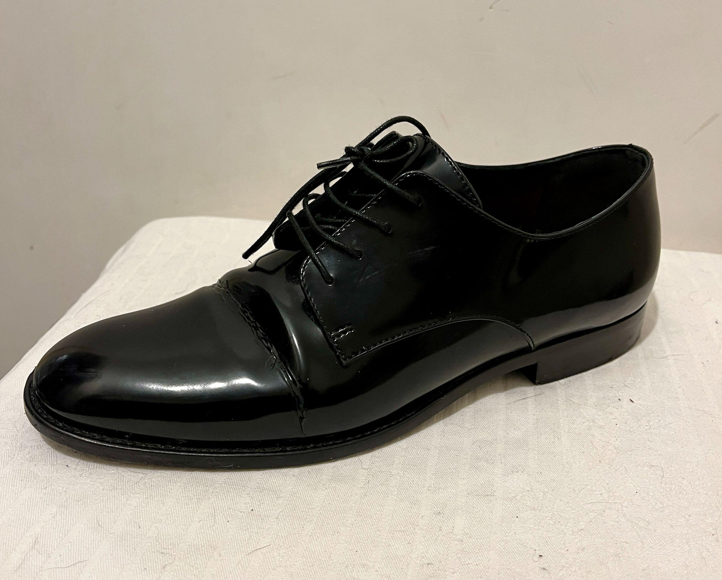 Brushed Calfskin Black Derby Shoes