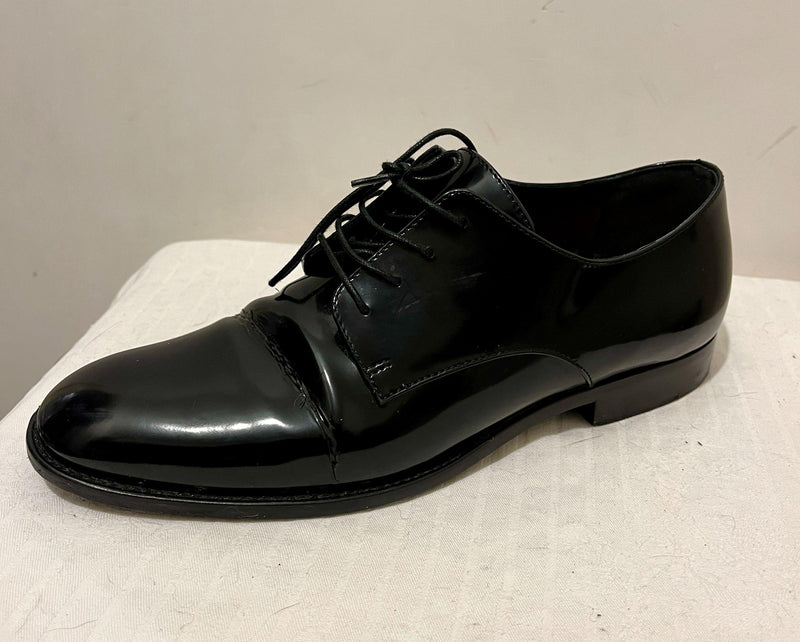 Brushed Calfskin Black Derby Shoes