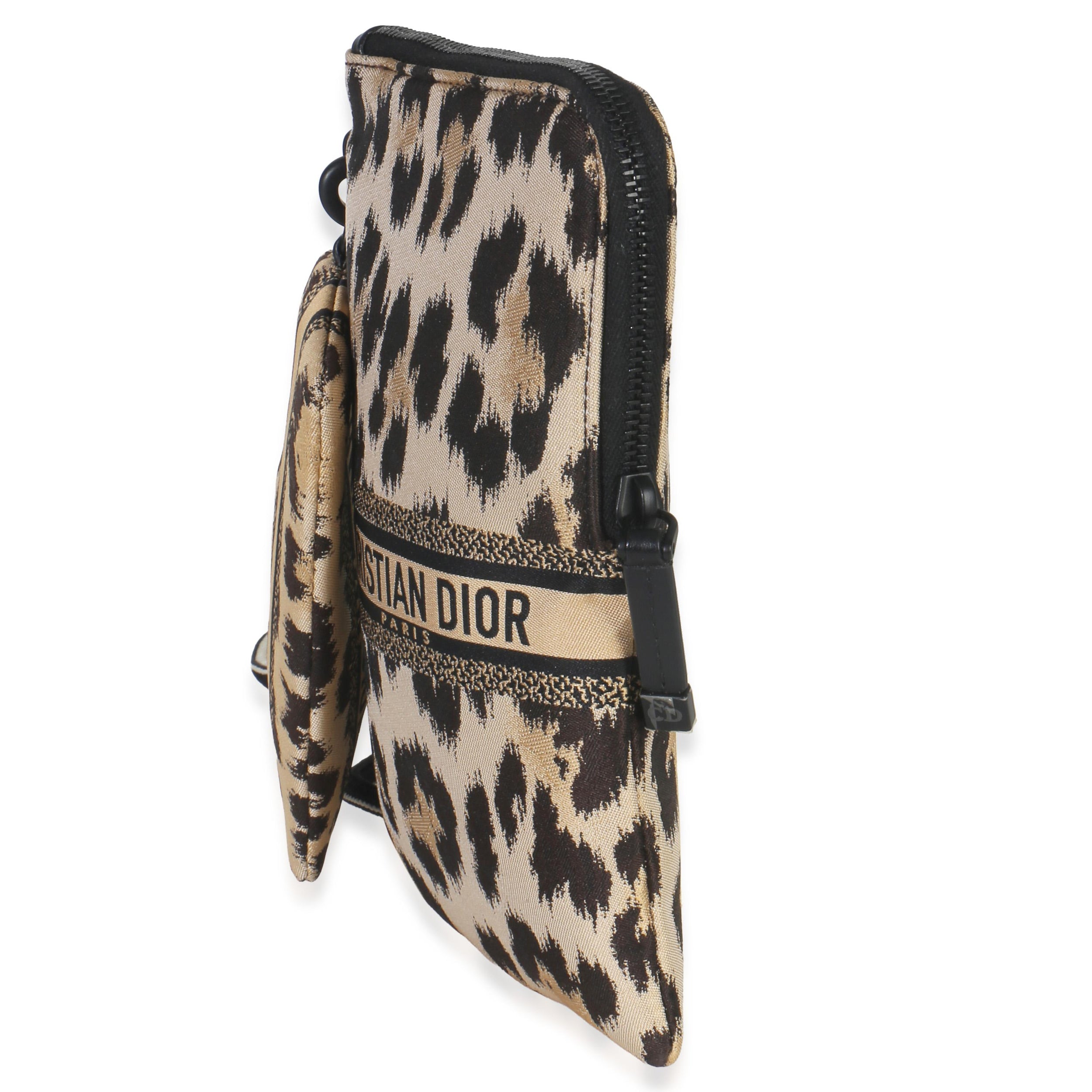 Christian Dior Leopard Technical Fabric DiorTravel Pouch Set