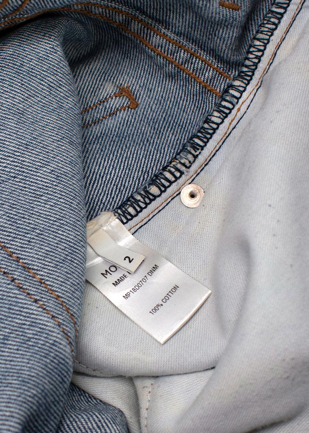 Monse Two-Tone Asymmetric Waistband Jeans