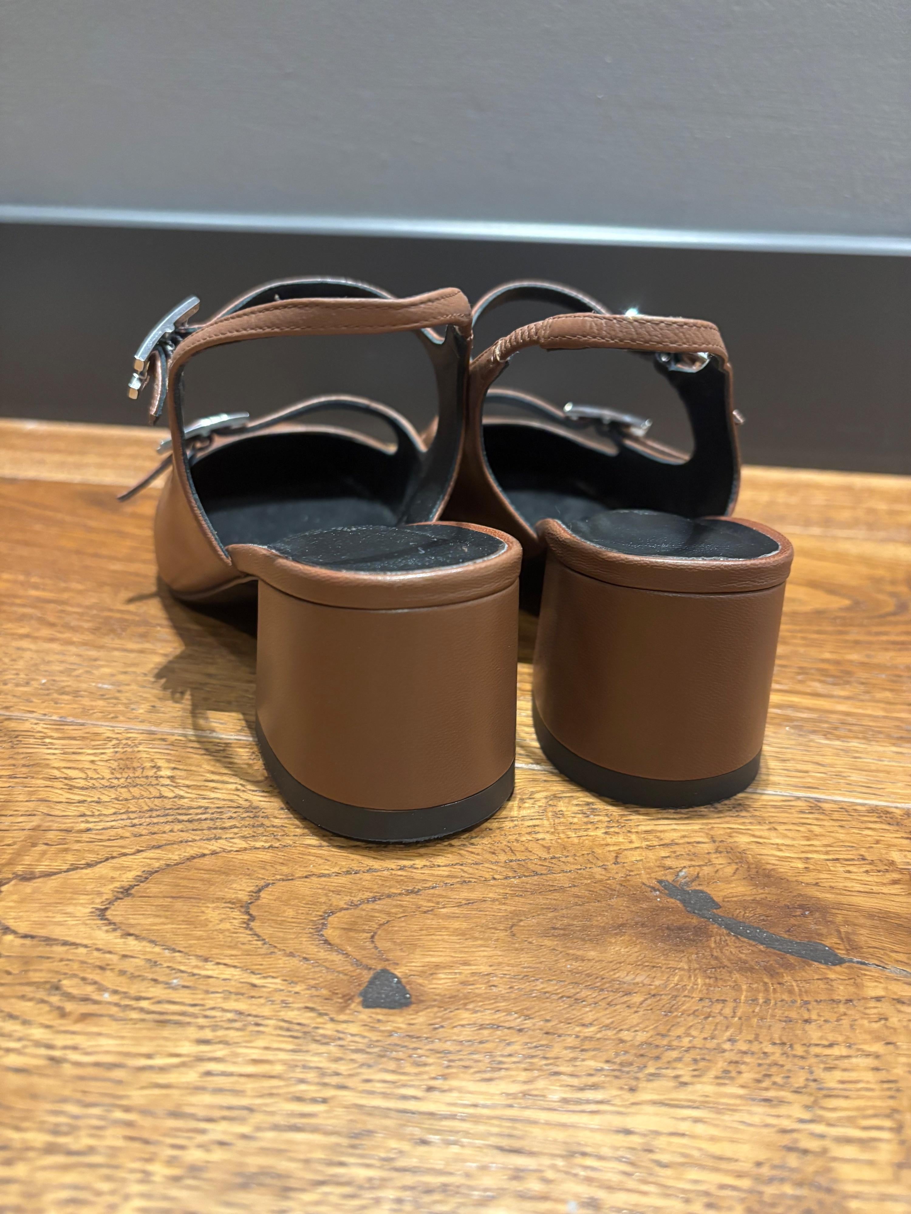 Hermes Tan Jackie Sandals