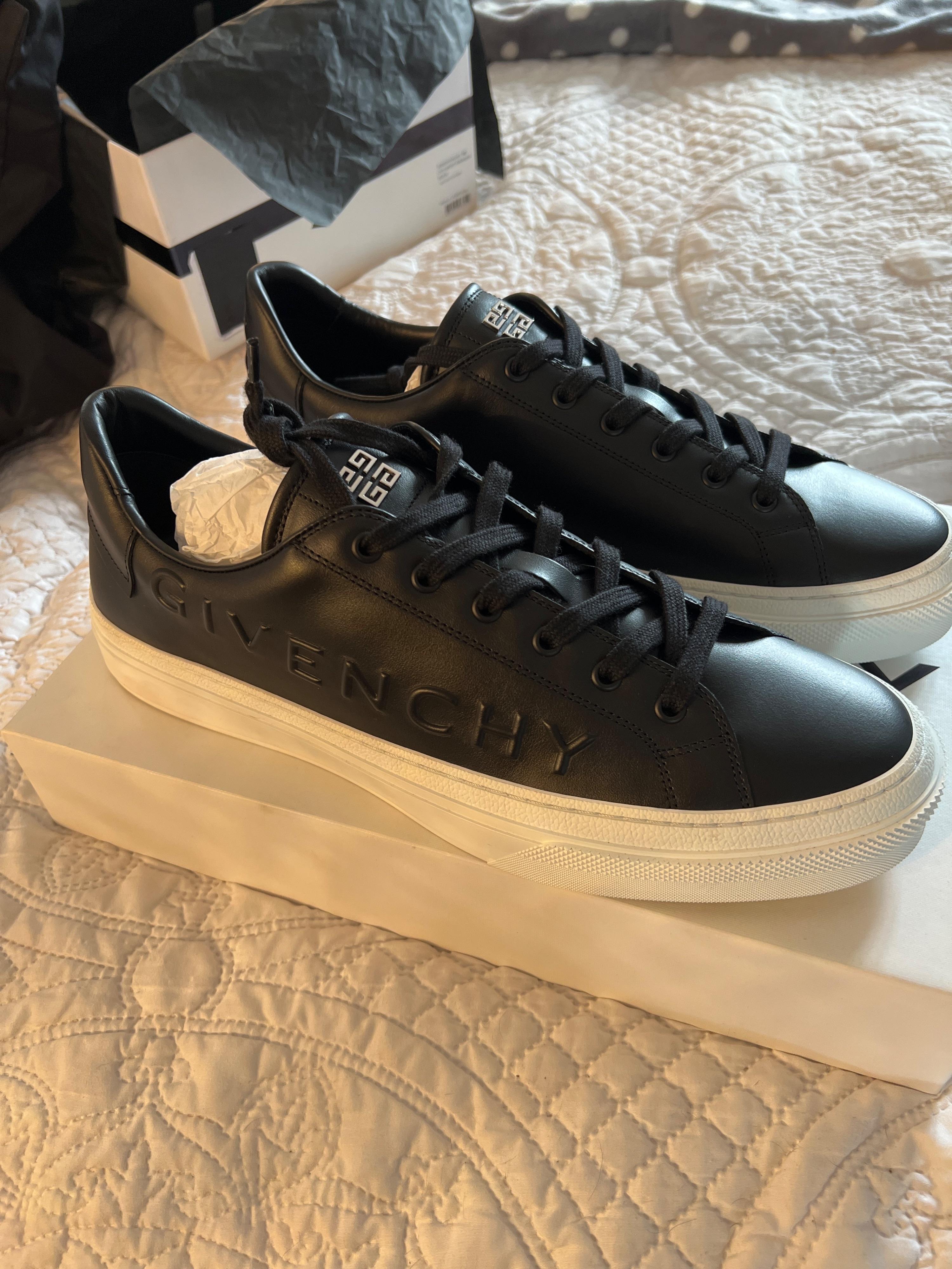 Givenchy Black Leather Trainers