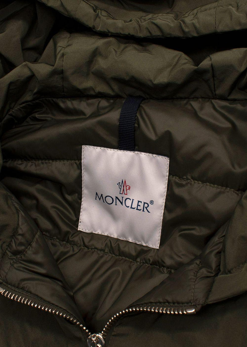 Moncler Green Ruched Luxembourg Parka