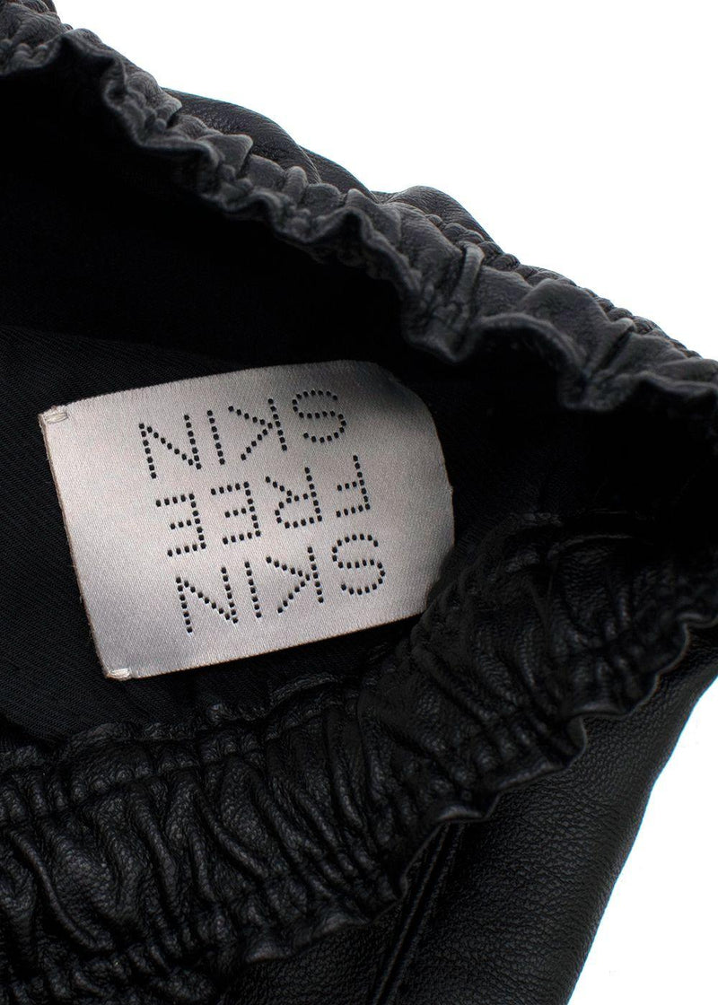 Stella McCartney Black Vegan Leather Joggers