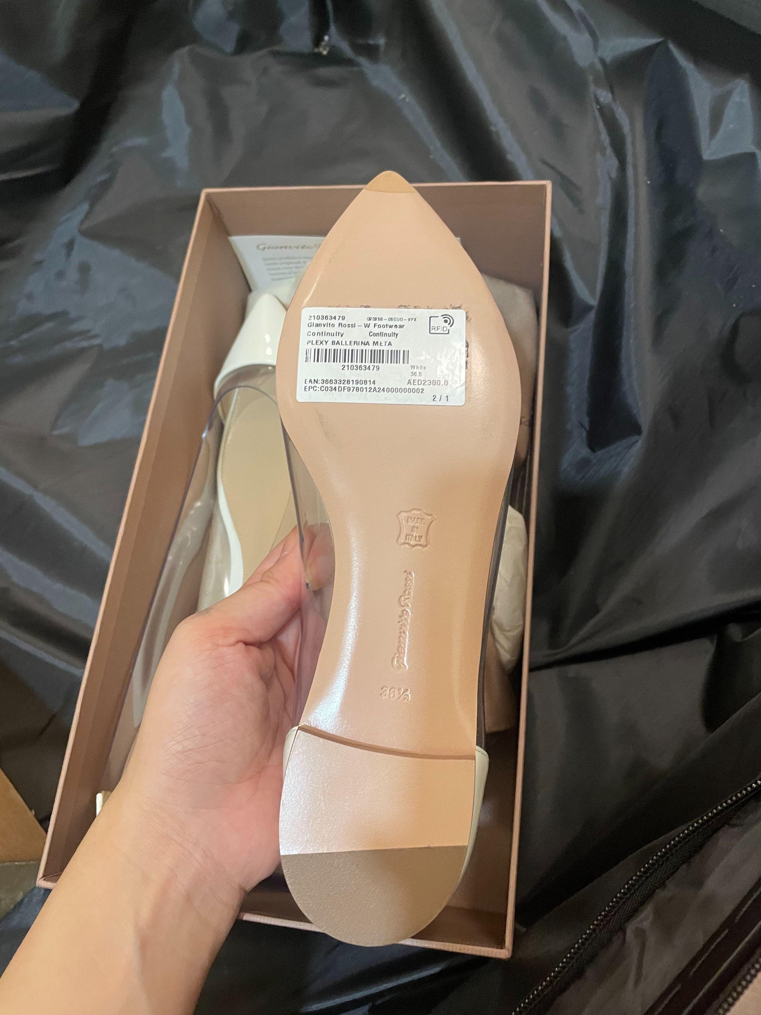 Plexi Leather & PVC Ballet Flats