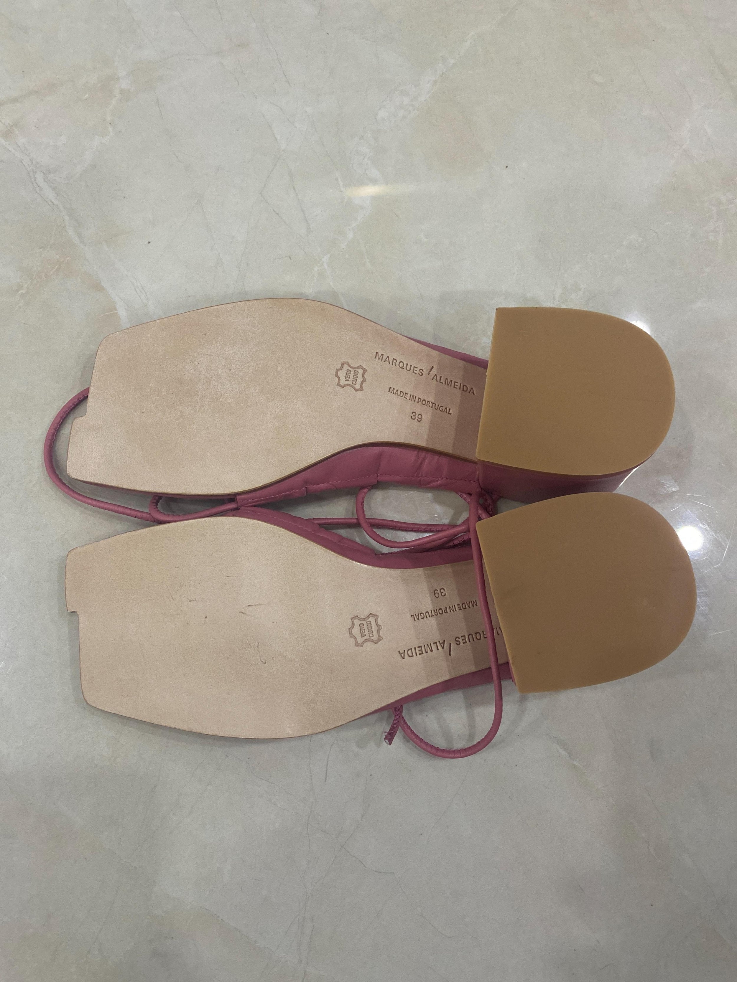 Pink Strappy 60 Leather Sandals