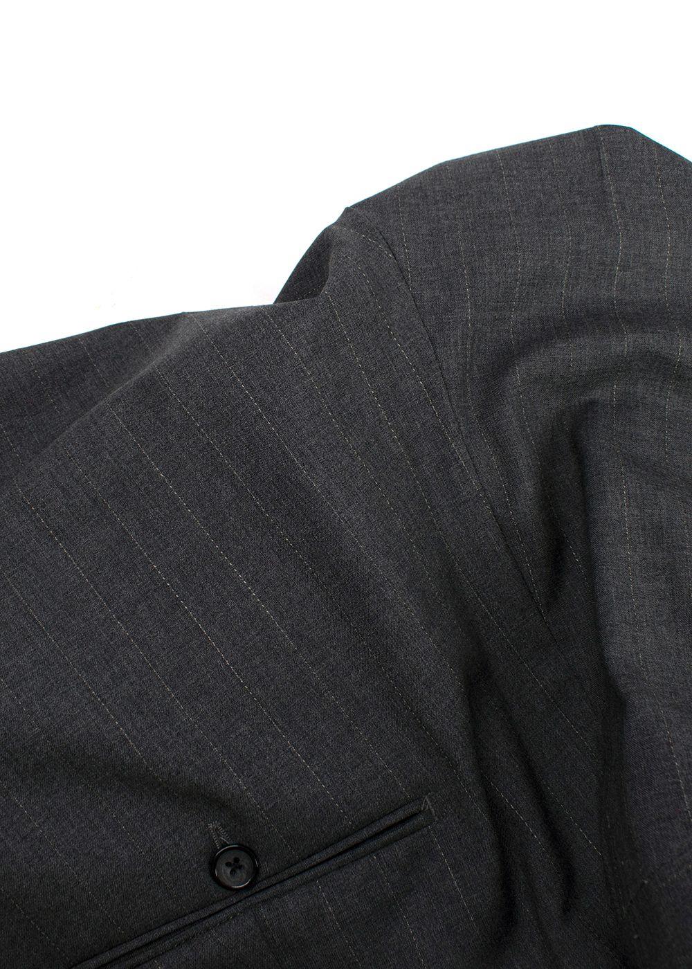 Ejjeh Bespoke Tailored Grey Striped Single-breasted Suit