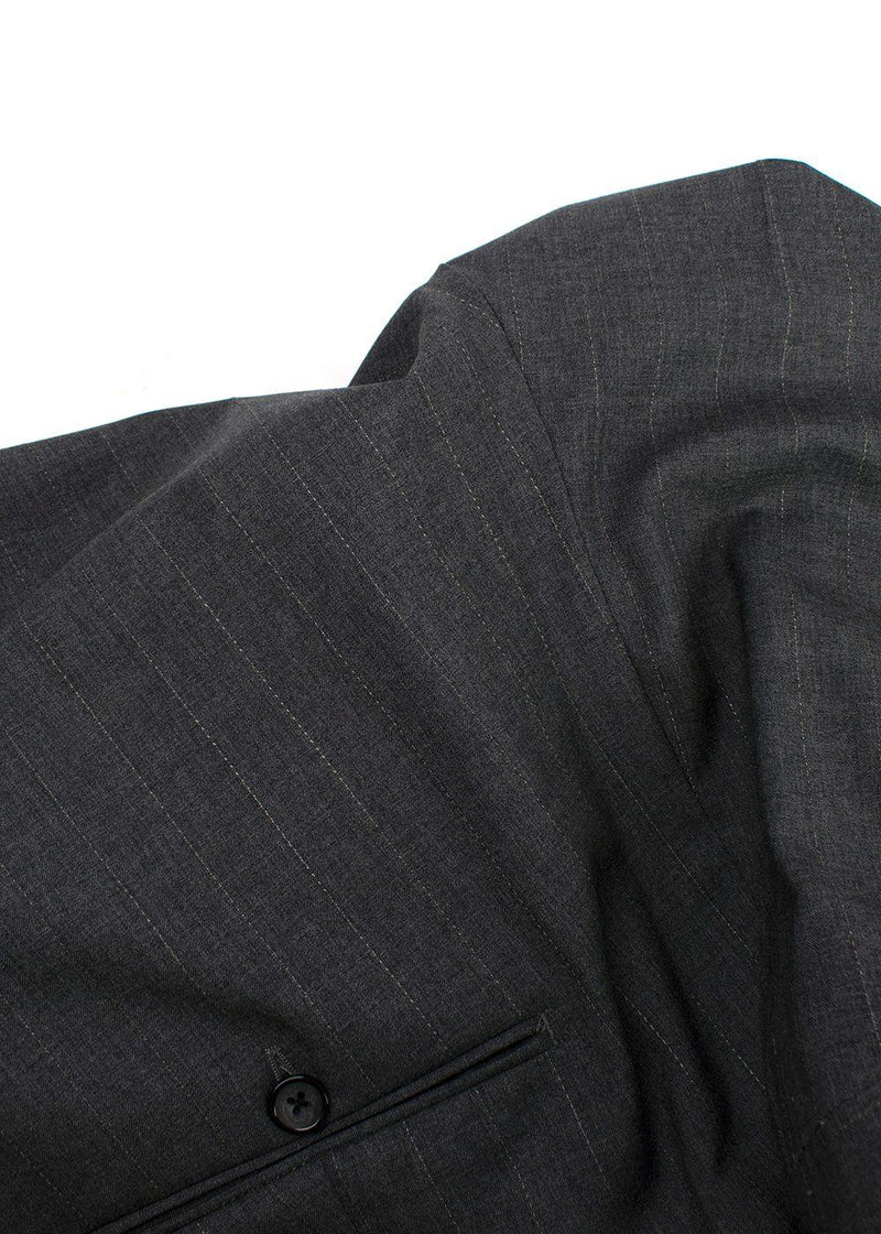 Ejjeh Bespoke Tailored Grey Striped Single-breasted Suit