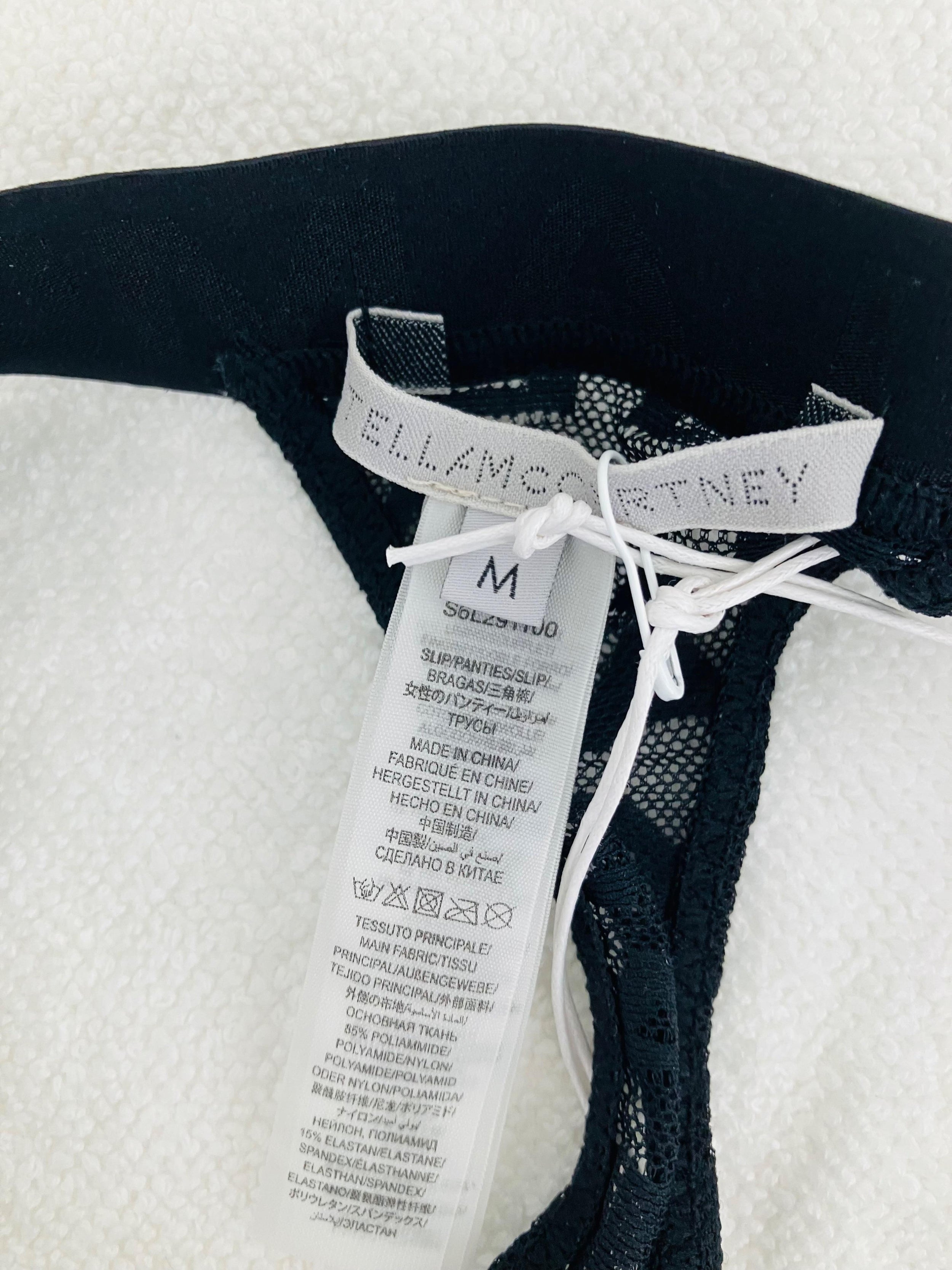 Stella McCartney Black Logo Thong