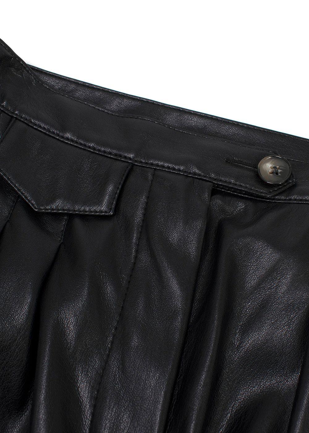 Nanushka Black Vegan Leather Trousers