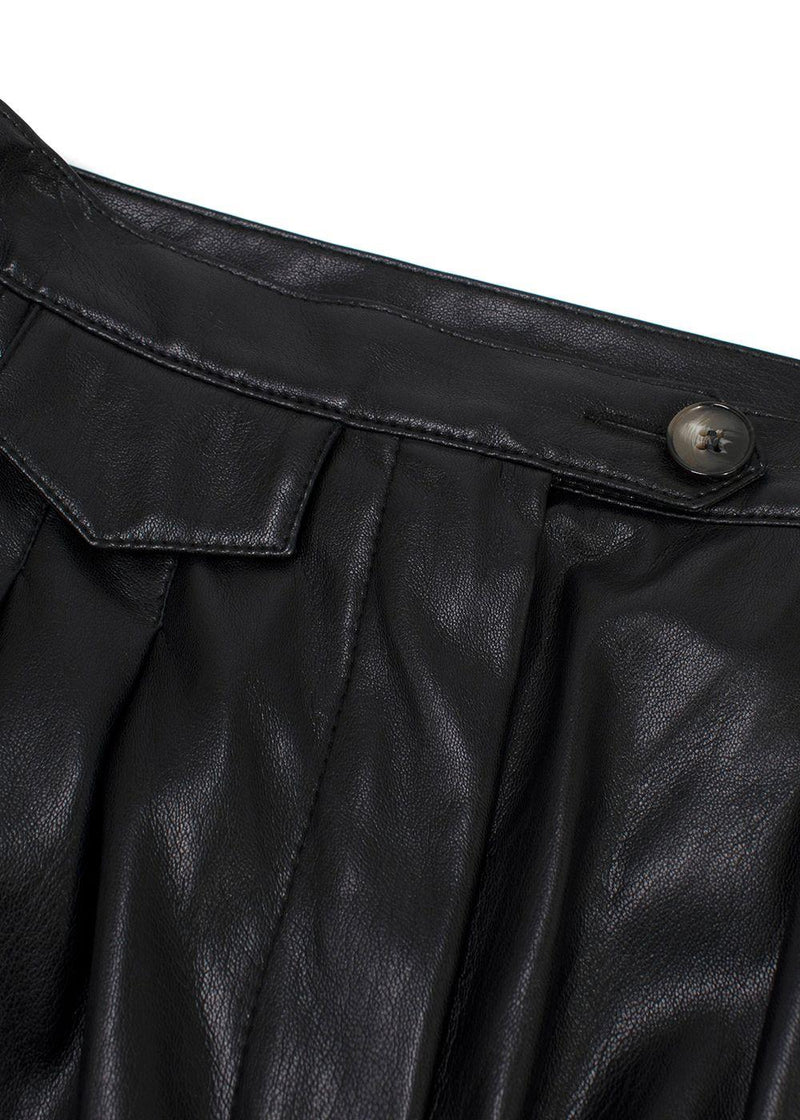 Nanushka Black Vegan Leather Trousers