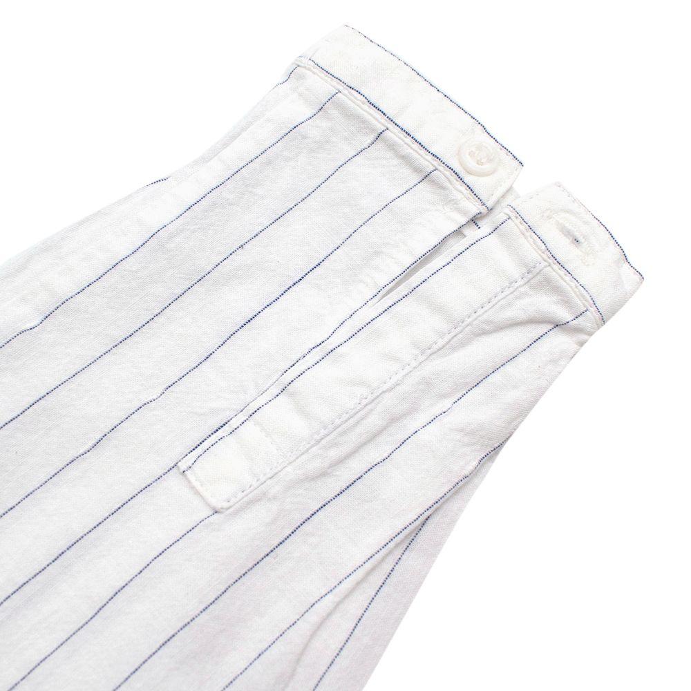 Kids 6Y White Striped Cotton Shirt