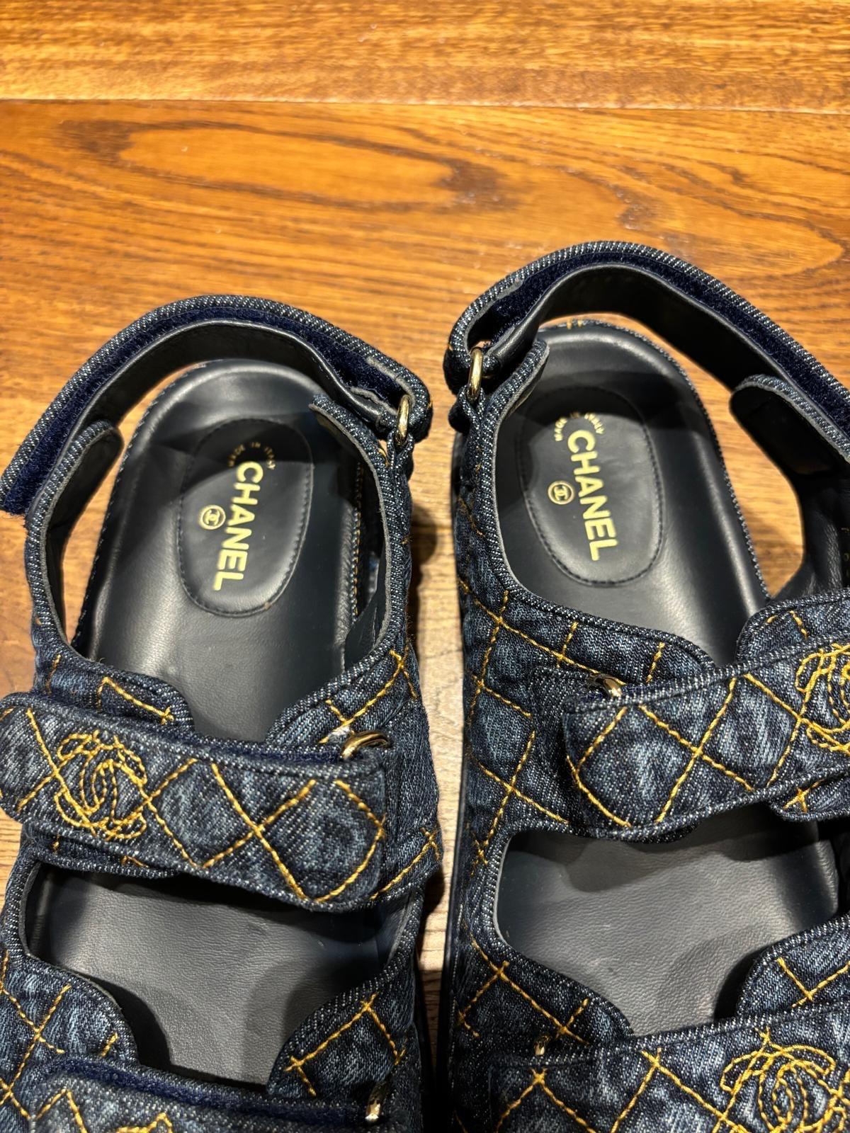 Chanel Denim Dad Sandals