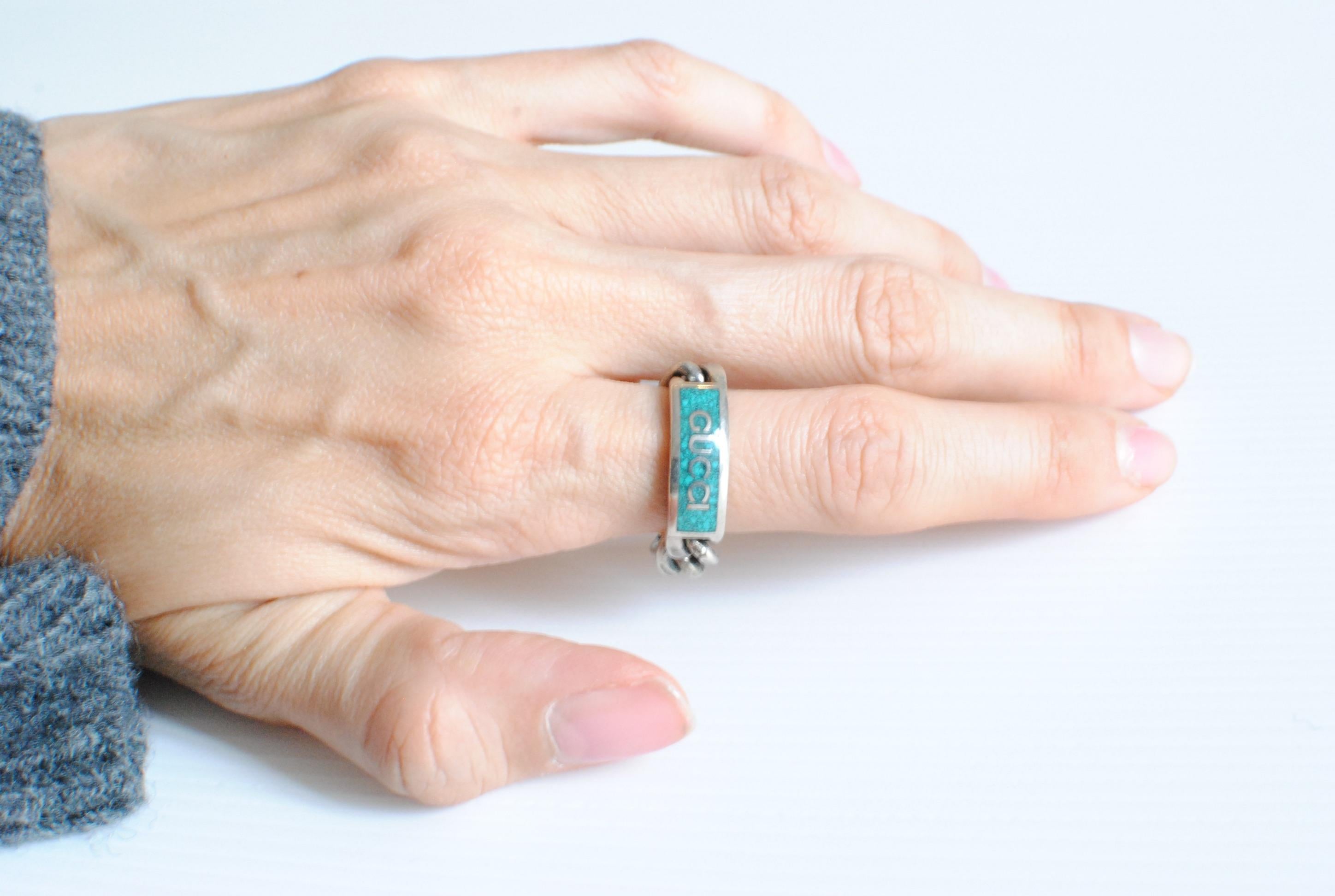 Gucci Silver Chain Link Ring