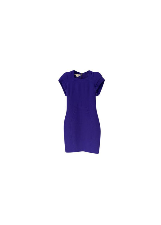 Purple Wool Mini Dress