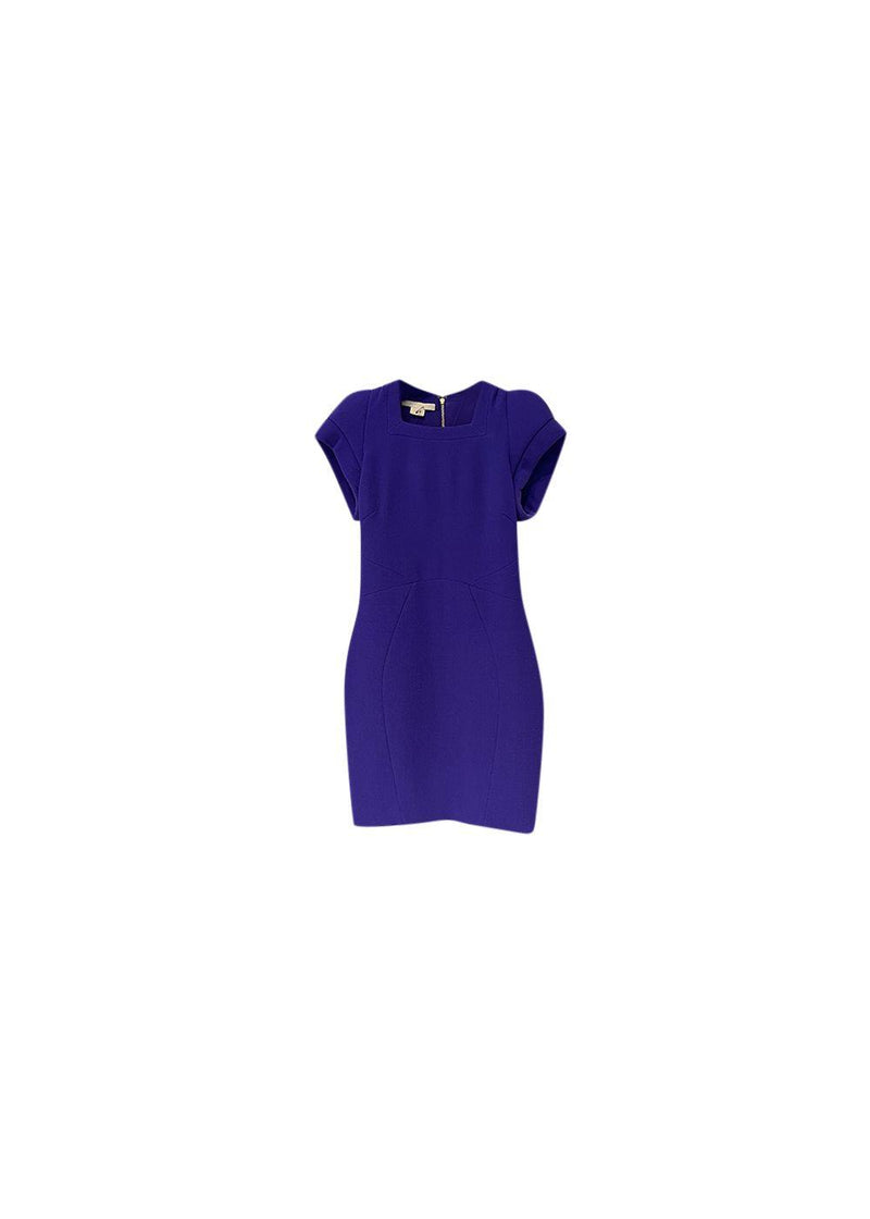 Purple Wool Mini Dress