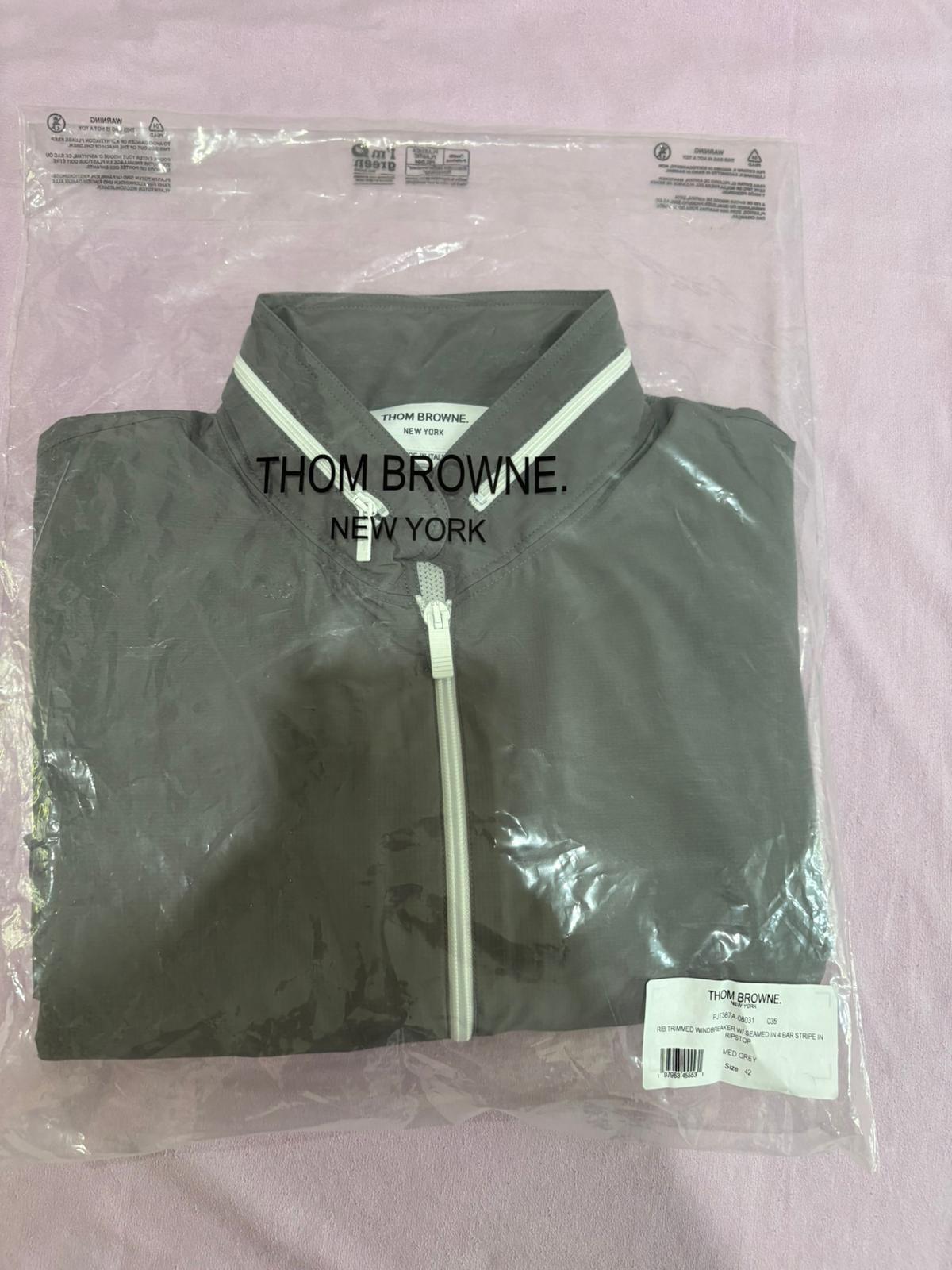 Thom Browne Grey Ripstop Bomber Jacket