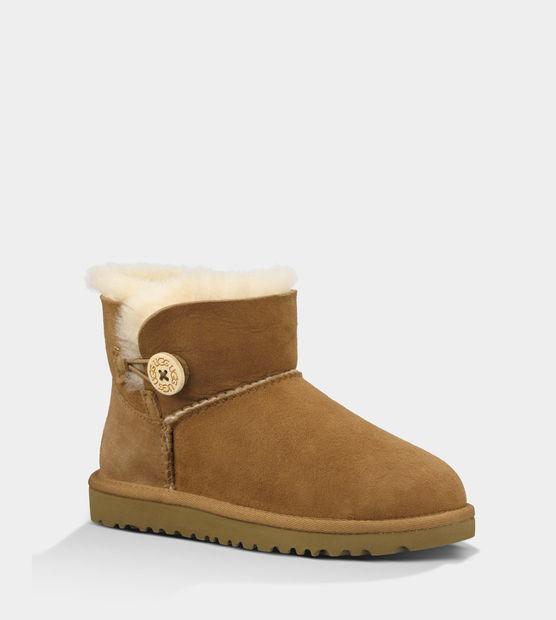 UGG Australia Mini Bailey Button Toddler 1000787 Chestnut UK11 US12 EU29