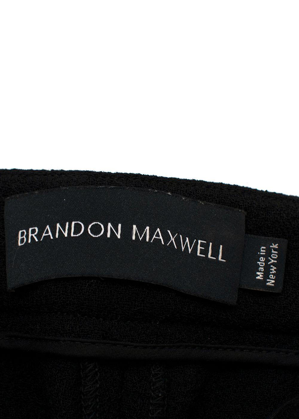 Brandon Maxwell Slim Fit Black Wool Trousers