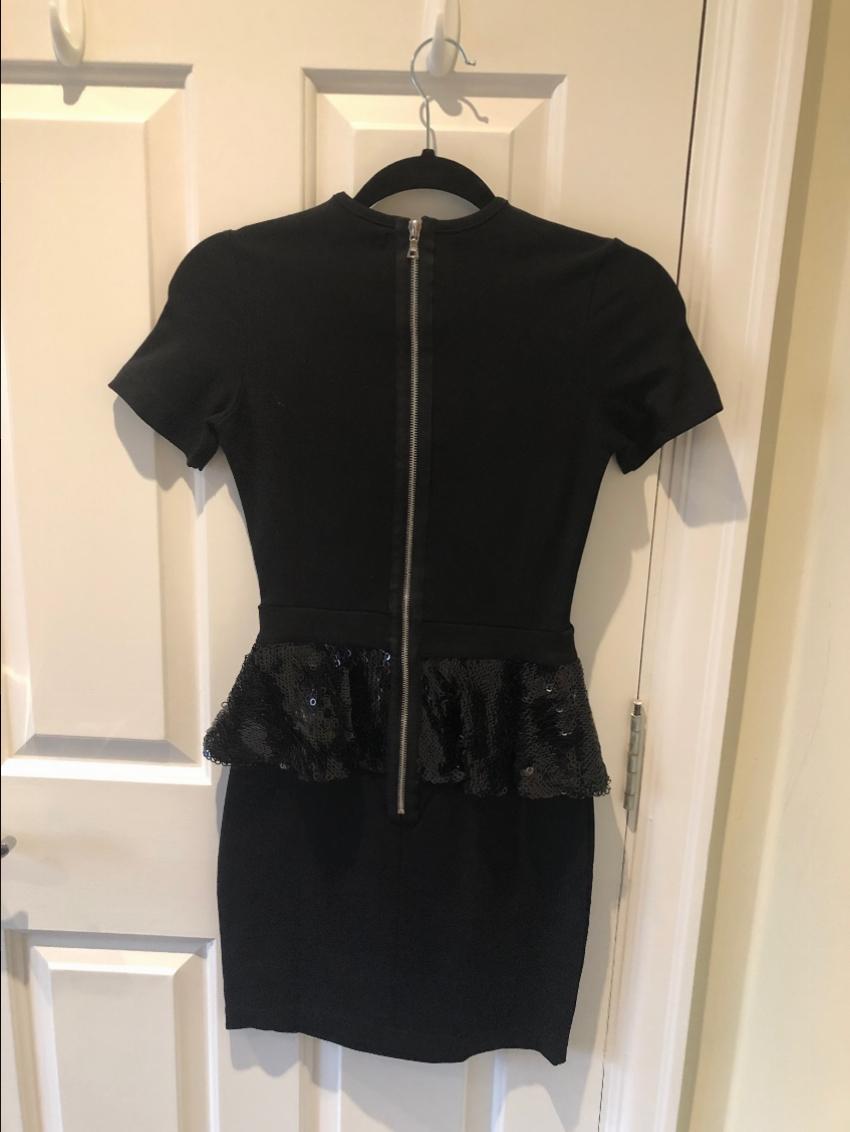 Markus Lupfer Black Sequin-embellished Jersey Mini Dress