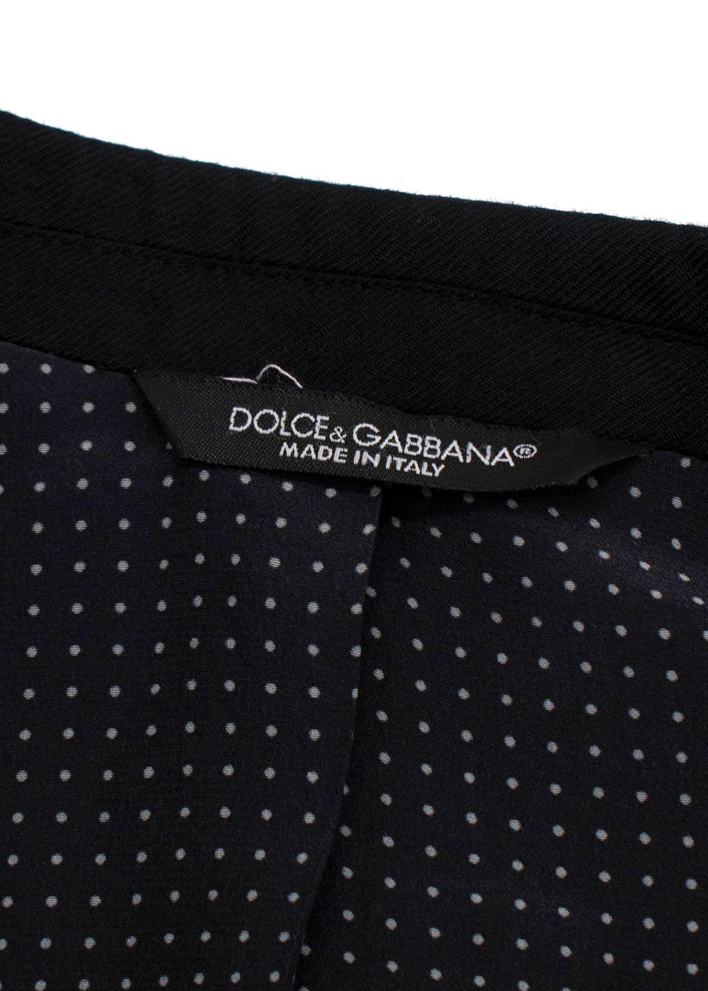 Dolce&Gabbana Black Cashmere Blend Blazer