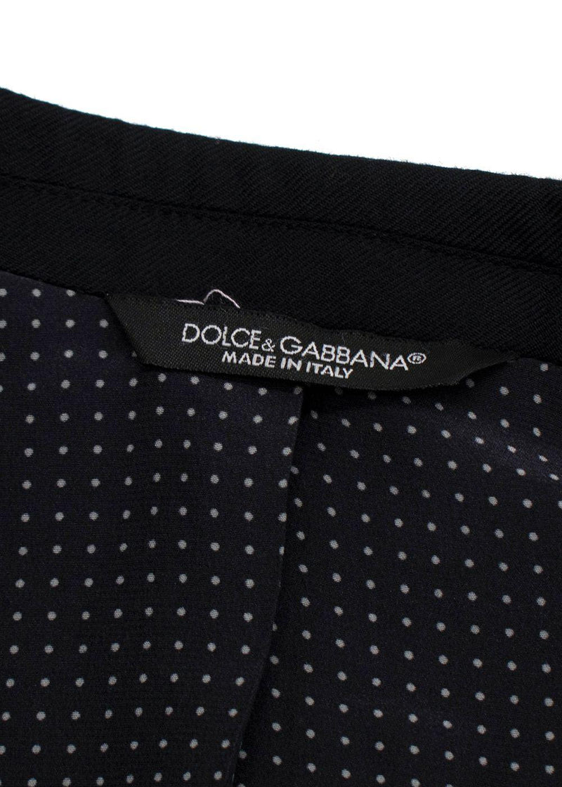 Dolce&Gabbana Black Cashmere Blend Blazer