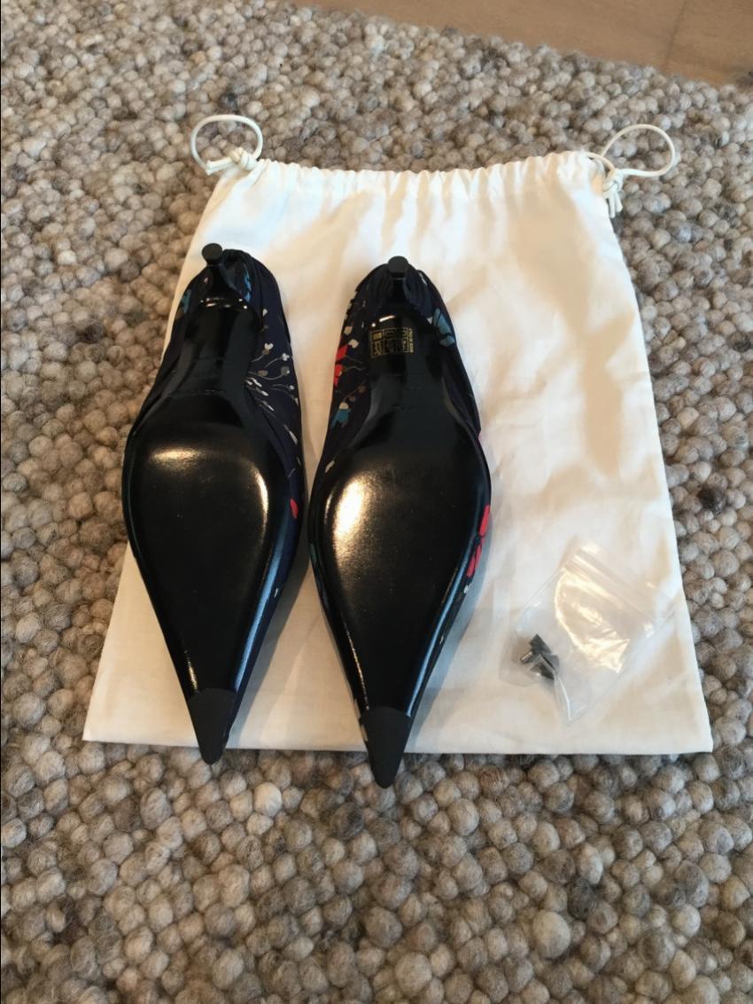 Balenciaga Floral Print Knife Mules