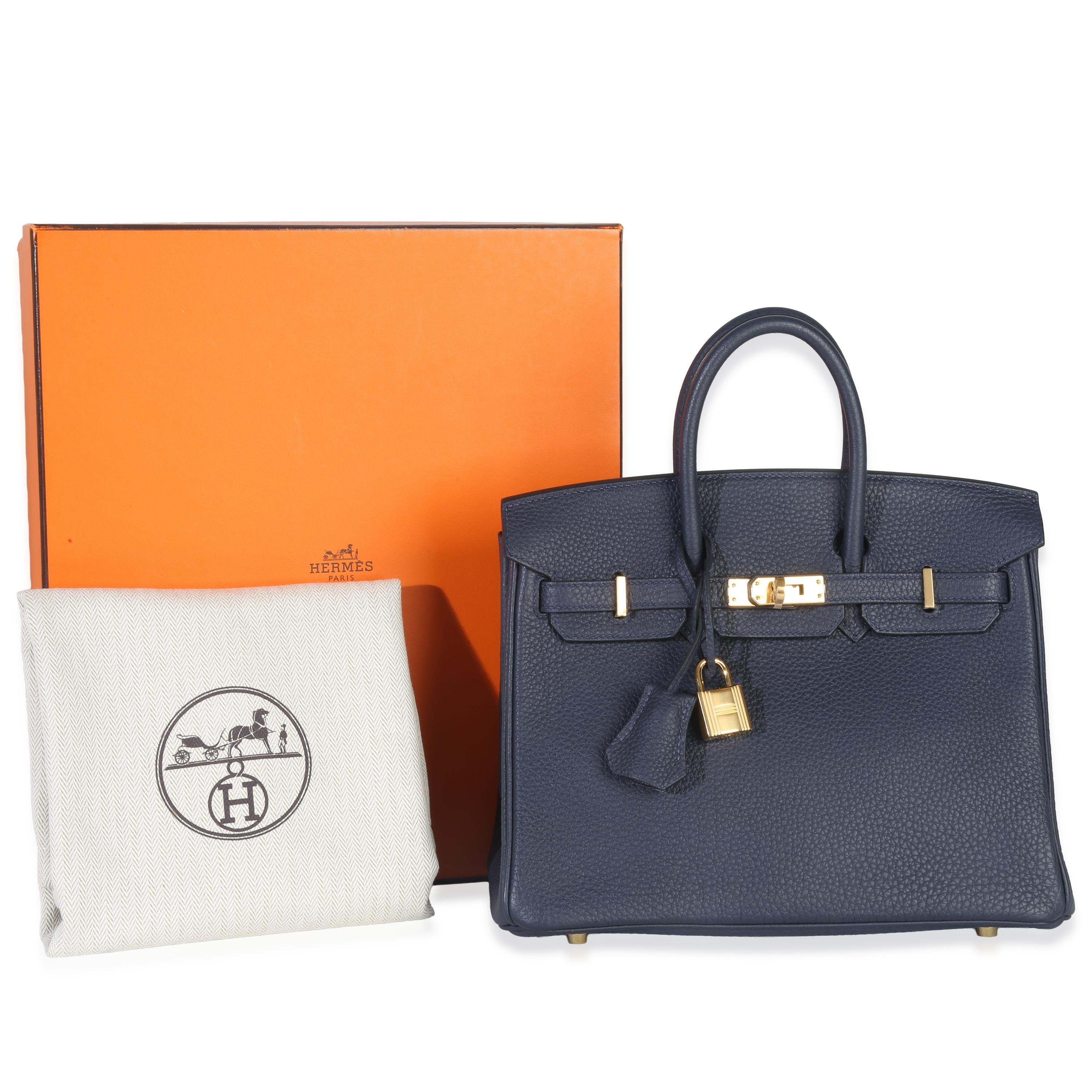 Hermès Togo Birkin 25 GHW Bleu nuit