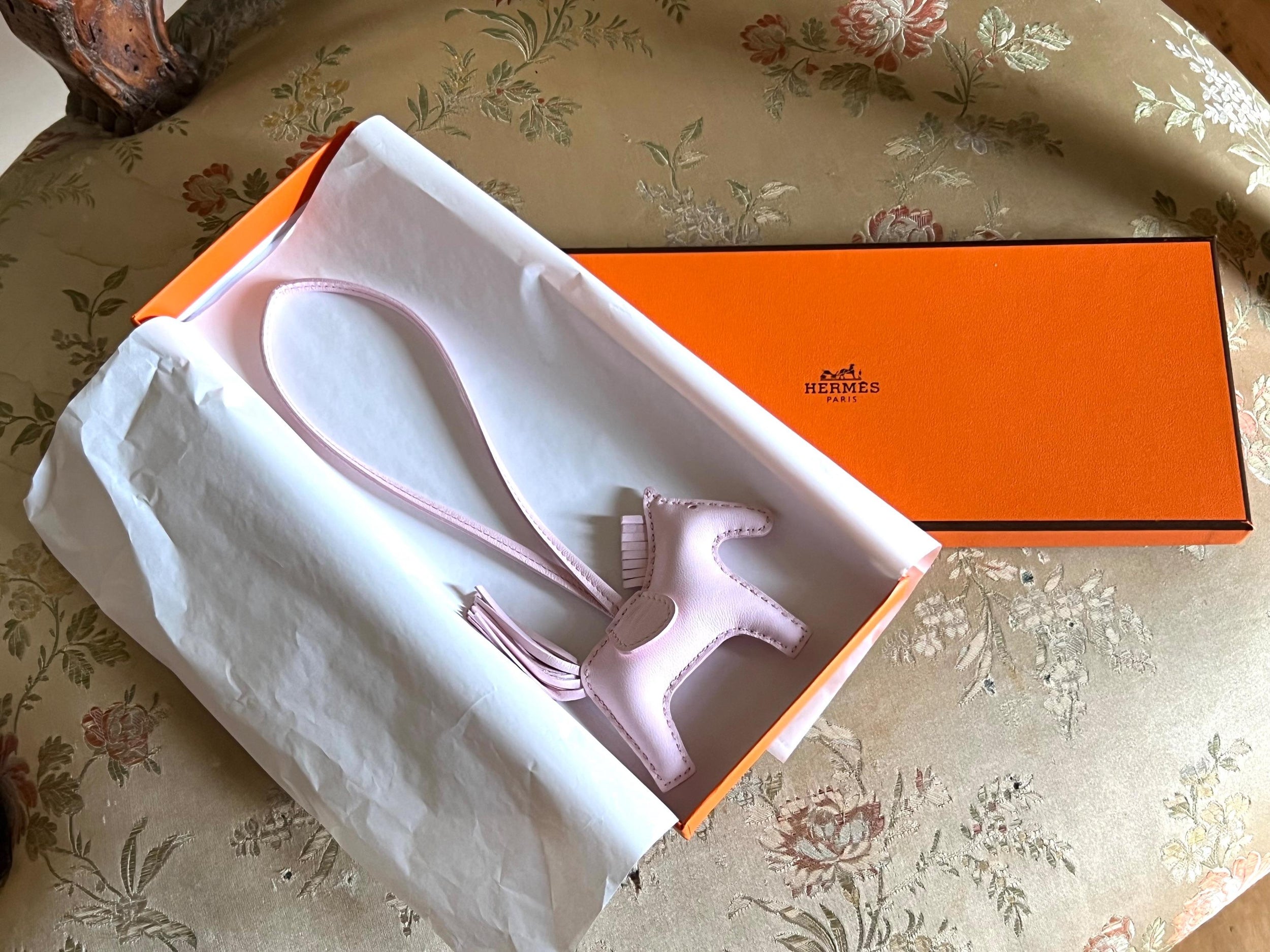 Hermes Rose Darling Rodeo Charm