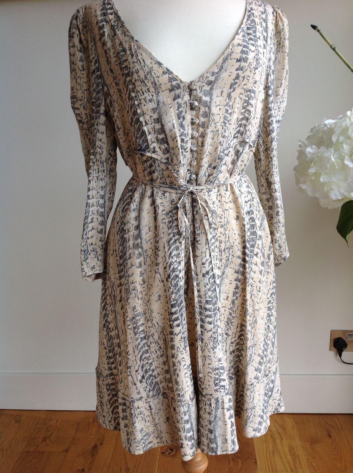 Reiss Feather Printed Dress